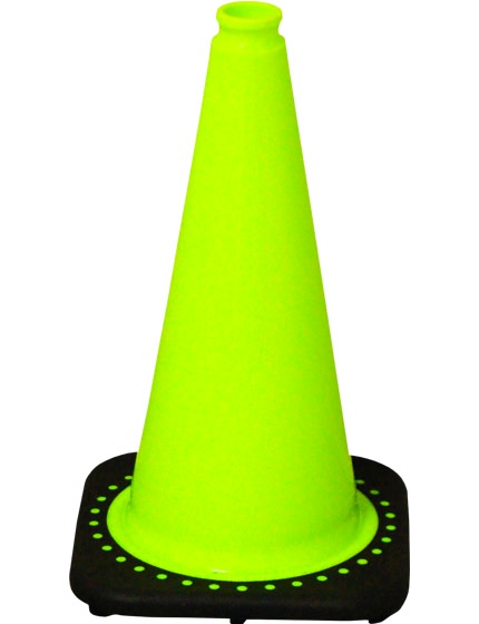 lime 18 inch black base cone | CRL18 | TrafficCones.com